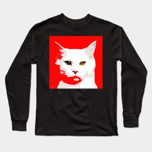 white cat Long Sleeve T-Shirt